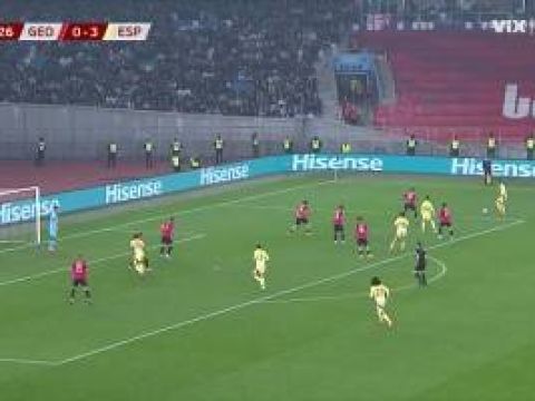 [进球视频] 西班牙4-0格鲁吉亚！费兰传中助攻，奥亚萨瓦尔头球破门双响！
