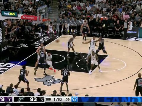 国王vs马刺第3节中文解说回放