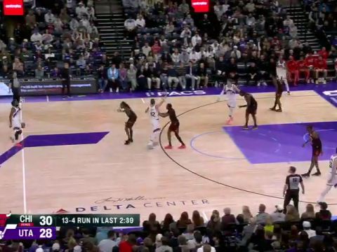 公牛vs爵士第1节英文原声回放