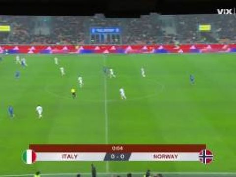 [世预赛全场集锦]世预赛-哈兰德2分钟2球 挪威4-1意大利直通世界杯