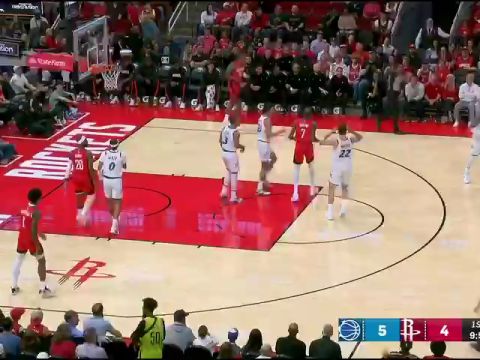 魔术vs火箭第1节英文原声回放