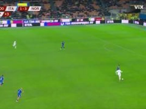 [进球视频]最后时刻锦上添花！拉尔森长途奔袭破门得手，挪威4-1意大利