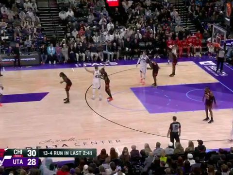 公牛vs爵士英文原声全场回放