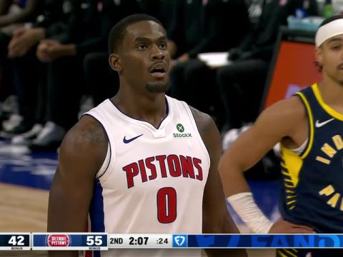 步行者vs活塞第2节英文原声回放