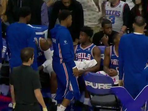 NBA常规赛：快船vs76人第3节英文原声回放