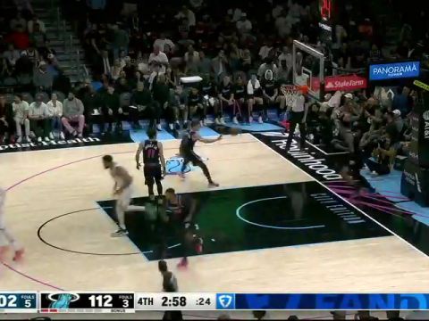 NBA常规赛：尼克斯vs热火第4节中文解说回放