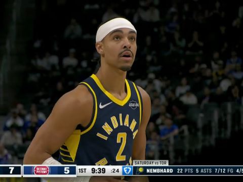 步行者vs活塞第1节英文原声回放