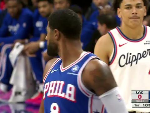 NBA常规赛：快船vs76人第1节中文解说回放