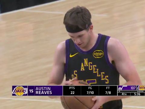 NBA常规赛：爵士vs湖人第4节英文原声回放