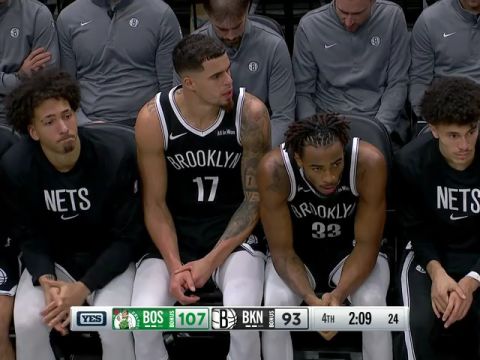 NBA常规赛：凯尔特人vs篮网第4节中文解说回放