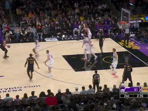 NBA常规赛：爵士vs湖人第2节英文原声回放