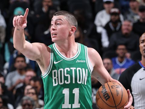 普里查德vs篮网集锦 外线火热5记三分轻取22+10+5两双入账