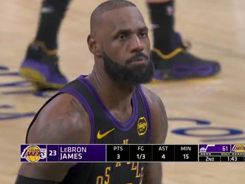 NBA常规赛：爵士vs湖人第2节中文解说回放