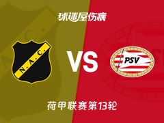 【荷甲】布雷达vs埃因霍温伤病名单最新(2025年11月22日)