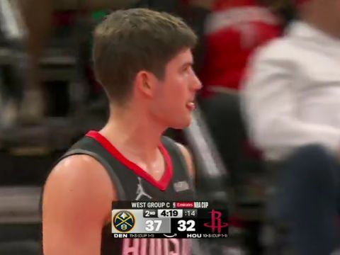 NBA杯小组赛西部C组：掘金vs火箭第2节英文原声回放