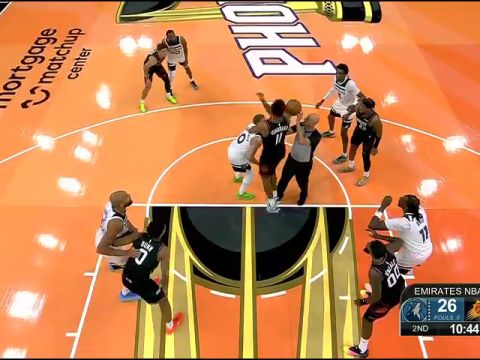 森林狼vs太阳第2节中文解说回放