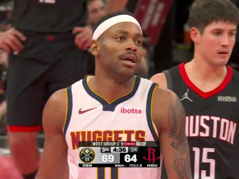 NBA杯小组赛西部C组：掘金vs火箭第3节中文解说回放