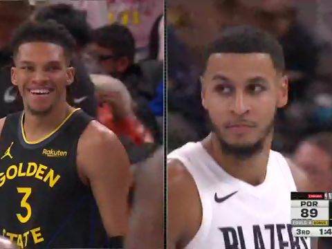 开拓者vs勇士第3节英文原声回放