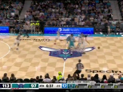 NBA常规赛：快船vs黄蜂第4节中文解说回放