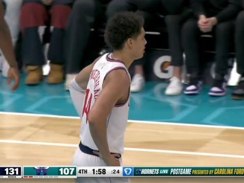 NBA常规赛：快船vs黄蜂第4节英文原声回放