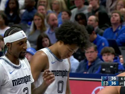 NBA常规赛：灰熊vs独行侠第2节中文解说回放