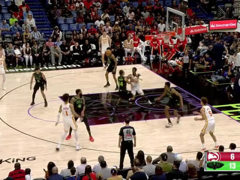 NBA常规赛：老鹰vs鹈鹕英文原声全场回放