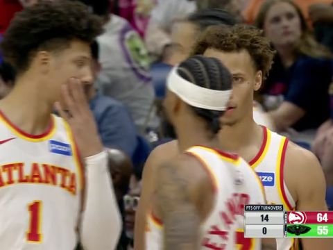 NBA常规赛：老鹰vs鹈鹕第3节中文解说回放