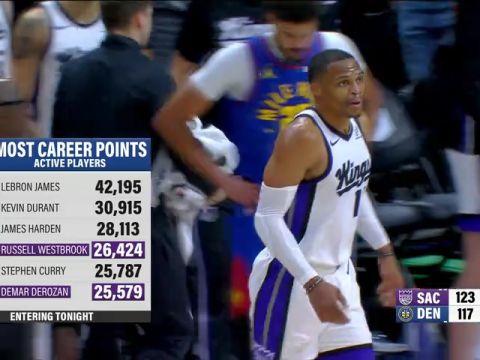 NBA常规赛：国王vs掘金第4节中文解说回放