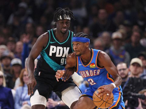 开拓者95-122雷霆 亚历山大37+5+7雷霆主场复仇开拓者赢9连胜