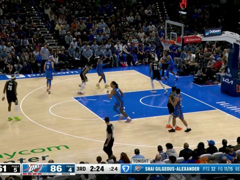 格兰特vs雷霆集锦 全场8中6拿下21分难挽球队败局