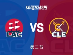 NBA常规赛：第二节完，骑士以59-52领先快船，米切尔18+4+2