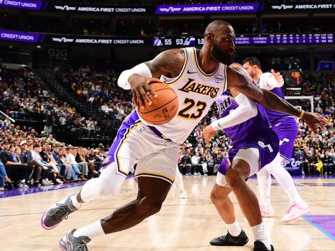 湖人108-106爵士  东契奇33+11+8詹姆斯17+6+8助队再胜爵士