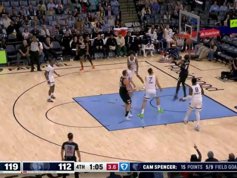 NBA常规赛：掘金vs灰熊第4节中文解说回放