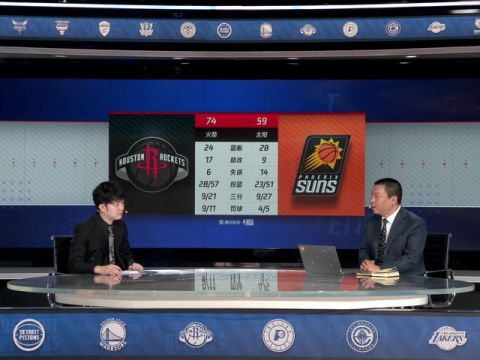 NBA常规赛：火箭vs太阳第3节中文解说回放