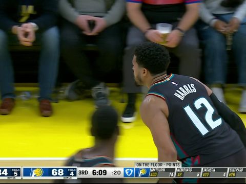 杜伦vs步行者集锦 稳定贡献17分12板助队拿下强敌