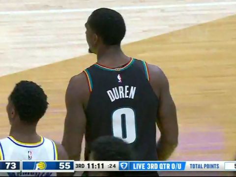 NBA常规赛：活塞vs步行者第3节英文原声回放