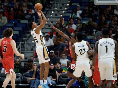 公牛130-143鹈鹕 锡安29分鹈鹕八人得分上双成功击退公牛