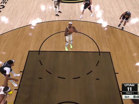 NBA常规赛：爵士vs勇士第1节中文解说回放