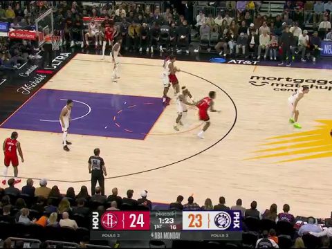NBA常规赛：火箭vs太阳英文原声全场回放