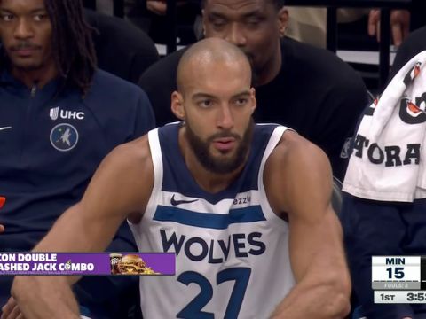 NBA常规赛：森林狼vs国王第1节中文解说回放