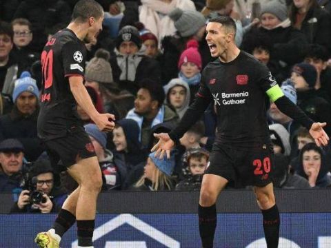 [进球视频]勒沃库森率先亮剑！格里马尔多迎球劲射打破僵局