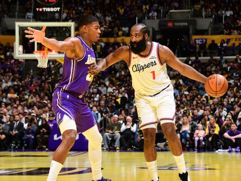 哈登vs湖人集锦 全队最高29分9助攻难阻球队德比失利