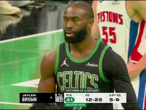NBA杯小组赛东部B组：活塞vs凯尔特人第1节中文解说回放