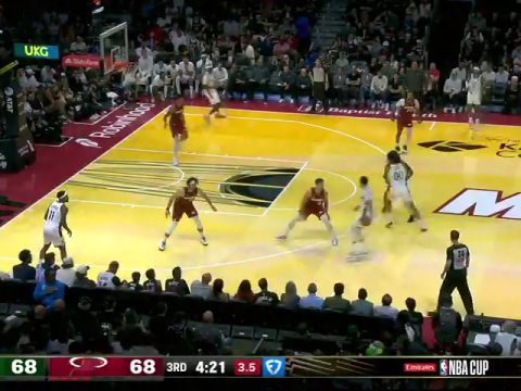 雄鹿vs热火第3节英文原声回放