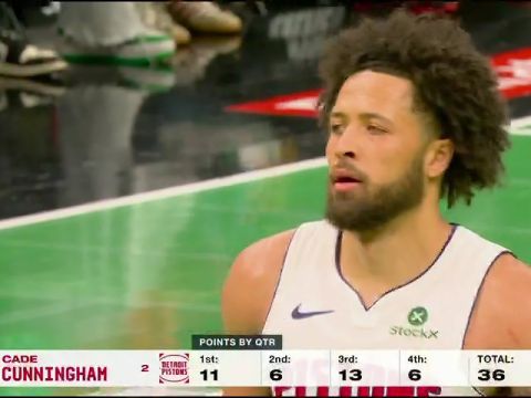 NBA杯小组赛东部B组：活塞vs凯尔特人第4节中文解说回放