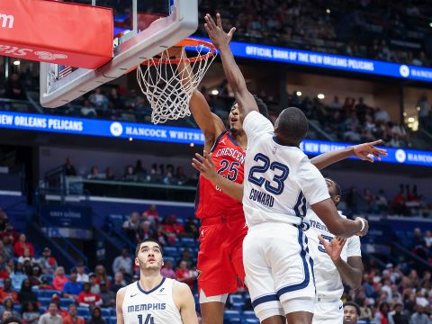 灰熊133-128鹈鹕 灰熊全民皆兵7人得分上双加时赛险胜鹈鹕