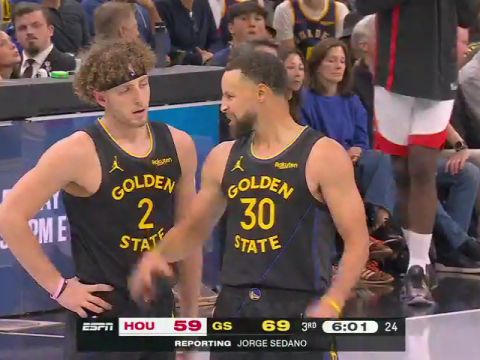 NBA杯小组赛：火箭vs勇士第3节英文原声回放