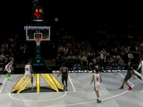 76人vs篮网第3节英文原声回放