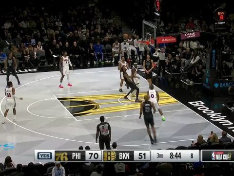 76人vs篮网英文原声全场回放
