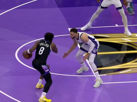 森萨博vs国王集锦 替补出战拿到20分化身板凳奇兵